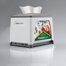 Load image into Gallery viewer, White PowerNap dispenser with built in charger with napkins